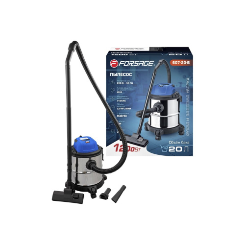Строительный пылесос Forsage F-607-20-B(60054) 20л, 1200Вт