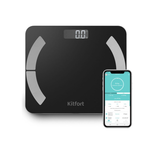 Весы напольные электронные Kitfort КТ-814 черный