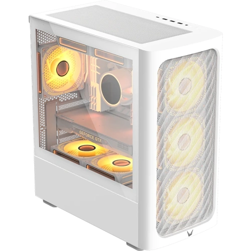 Корпус Formula V Line Air Mesh G3 Plus White, MATX, Type-C*1, USB3.0*2, Front 3x120mm FRGB, Rear 1x120mm FRGB