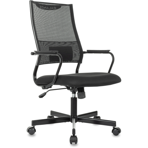 Кресло руководителя Бюрократ CH Balance черный Elastic-102 TW-11 сетка/ткань крестов. металл черный Кресло руководителя Бюрократ CH Balance черный Elastic-102 TW-11 сетка/ткань крестов. металл черный