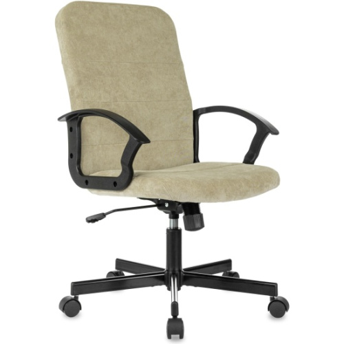 Кресло Бюрократ Triest Fabric-LT21 песочный Light-21 крестов. металл черный