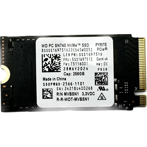 SSD Western Digital WD SN740 (SSS1697516) 256GB M.2 NVMe PCIe 4.0 x4 2242 (OEM) гарантия 1 мес