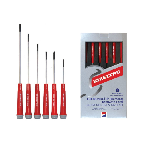 Набор отверток IZELTAS 4500008106 для клемм прям.+ крестообр.шлиц 6пр.
