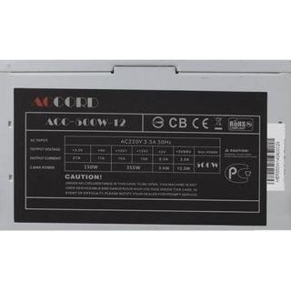 Блок питания Accord ACC-500W-NP (24+4+4pin) 120mm fan 4xSATA