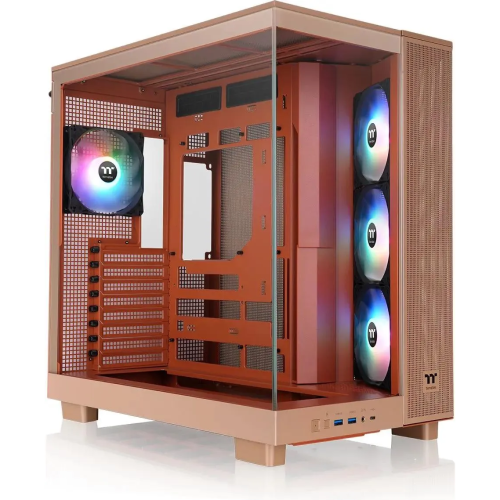 Корпус Thermaltake View 380 XL TG ARGB (CA-11E-00MGWN-00) Gravel Sand коричневый без БП E-ATX 2x120mm 2xUSB3.0 audio bott PSU