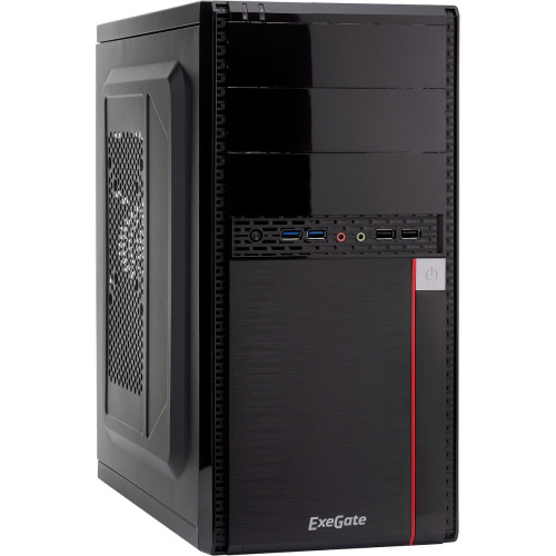 Корпус Exegate EX277437RUS Minitower MA-371X Black, mATX UN500, 120mm 2*USB+2*USB3.0, Audio