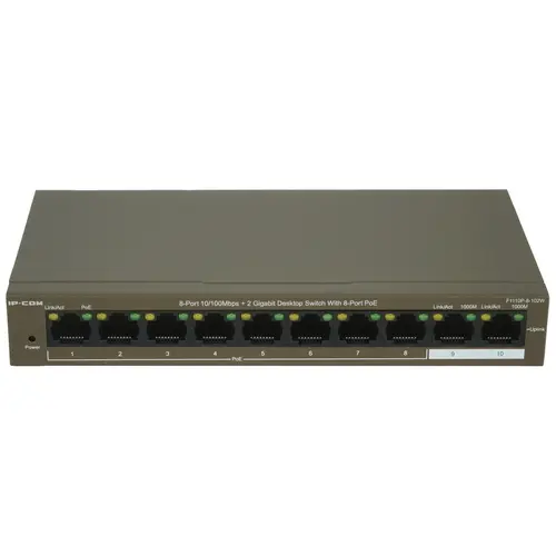 Коммутатор IP-COM F1110P-8-102W 10 портов