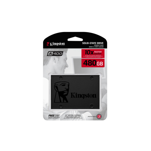 SSD Kingston A400, box (SA400S37/480G) 2.5" 480GB Sata3 (7 mm, Phison PS3111-S11, R/W: up to 500/450MB/s)