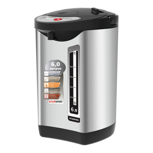 Термопот Starwind STP5401, черный/серебристый