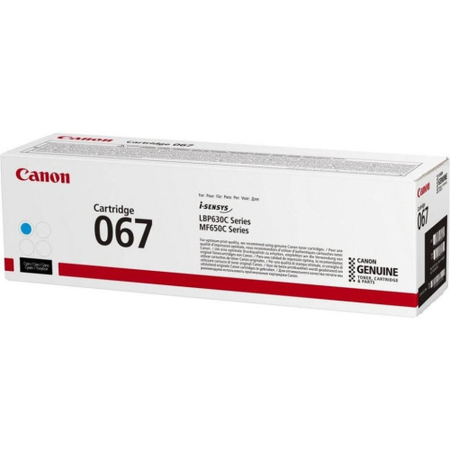 Картридж лазерный Canon 067C 5101C002 голубой (1250стр) для Canon LBP631/633/MF651/655/657