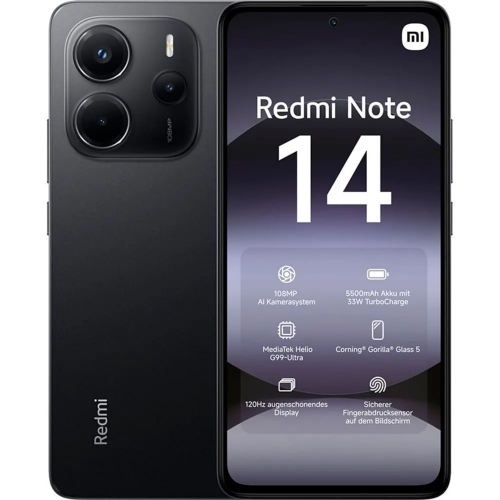 Смартфон Xiaomi Redmi Note 14 8/128 Гб Lte Полуночный Черный
