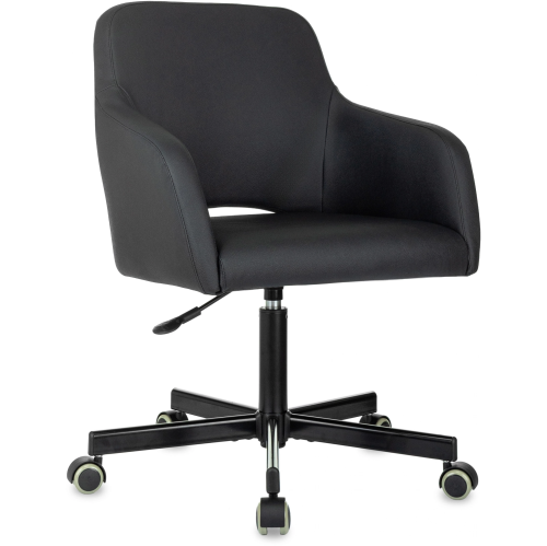 Кресло Бюрократ CH-380M/Black-PU черный эко.кожа крестов. металл