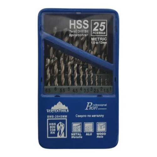 Набор сверл Vertextools HSS 0987-25 25mm