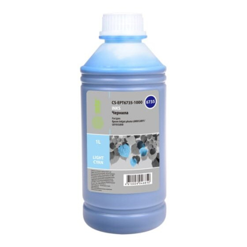 Чернила Cactus CS-EPT6735-1000 T6735 светло-голубой 1000мл для Epson L800/L810/L850/L1800