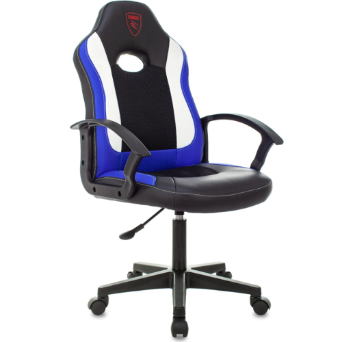 Кресло Zombie 11LT Blue текстиль/эко.кожа черный/синий Кресло Zombie 11LT Blue текстиль/эко.кожа черный/синий