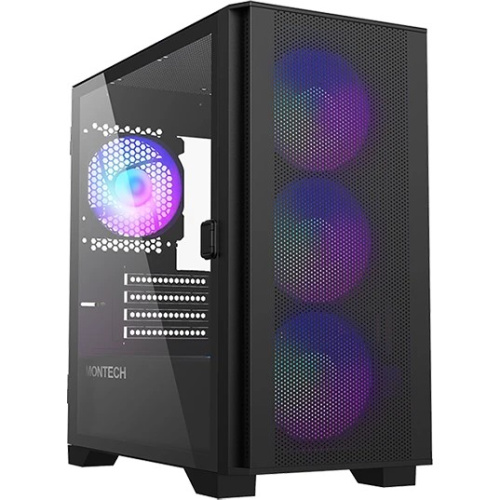 Корпус Montech Air 100 ARGB Black (AIR100AB) / mATX / 4x120mm ARGB fans hub