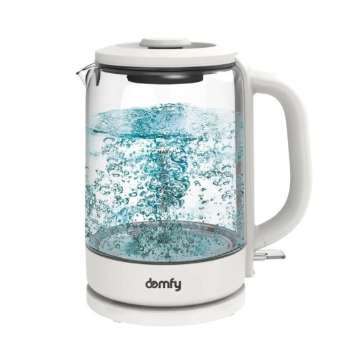 Чайник Domfy DSW-EK304 1.7л. белый (корпус стекло)