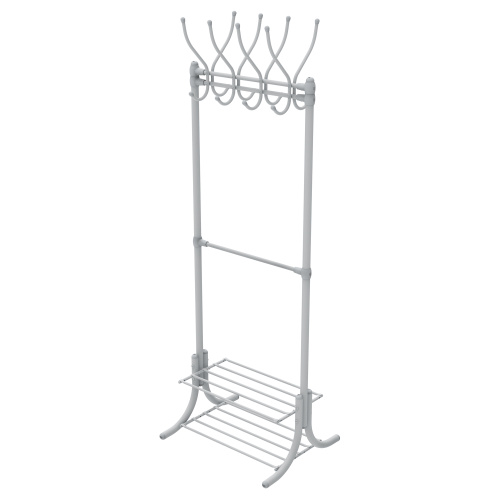 Вешалка НИКА ВГП60-8/МС гардеробная с полками матовый серый