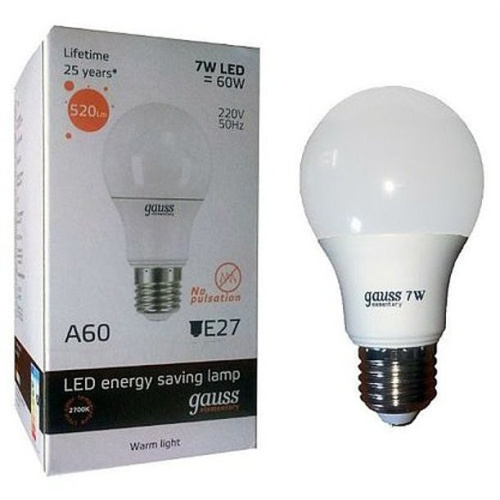 Лампочка Gauss 23227A Elementary A60 7W