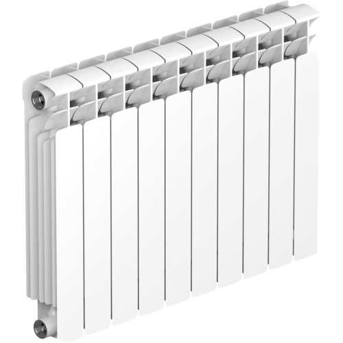 Биметаллический радиатор отопления Rifar Base 500 боковое подключение 10 секций белый RAL 9016