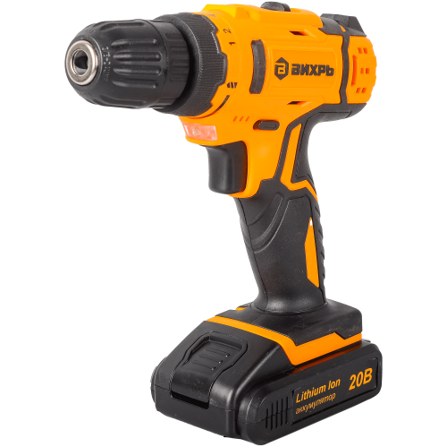 Дрель-шуруповерт Вихрь ДА-20Л-2КА аккумуляторная с набором оснастки 65 предметов