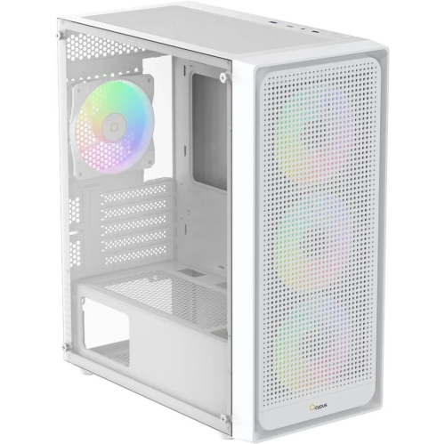 Корпус Ocypus Gamma C50 WH ARGB, MATX, USB3.0*1+USB2.0*2, FRONT 3x120mm ARGB, REAR 1x120mm ARGB