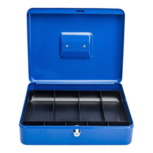 Ящик для денег BRAUBERG 290336 90х240х300мм, ключевой замок, синий