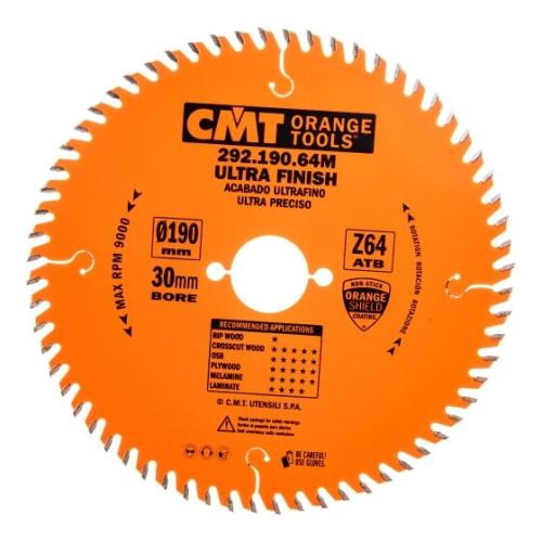 Пила ручной инструмент дерево поперечно, фанера CMT 292.190.64M 190x30x2,6/1,6