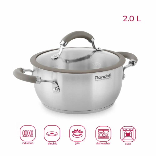 Кастрюля Rondell Balance RDS-753 2л стальной