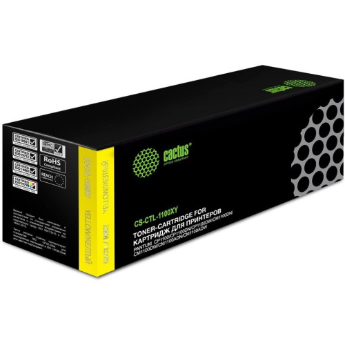 Картридж лазерный Cactus CS-CTL-1100XY yellow (2300стр.) для Pantum CP1100/CP1100DW/CM1100DN/CM1100D