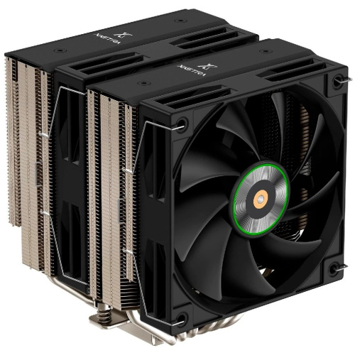 Кулер XASTRA AX620 LGA1851/1700/1200/115X/AM5/AM4 (Dual Tower, TDP 270W, 6 тепл.трубок 6мм , 2xPWM FDB Fan 120mm black ,медное основание)