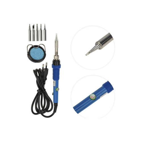 Паяльник Rexant 12-0614 подставка, набор из 5 жал, керамический нагреватель, 220-480 C, 220В/60Вт