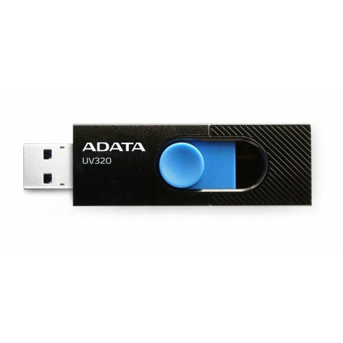 USB-флешка A-DATA UV320 AUV320-128G-RBKBL 128GB, USB 3.2, черный/голубой