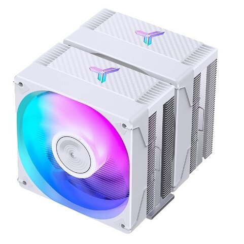 Кулер JONSBO CR-3000E(Color) White LGA1700/1200/115X/AM5/AM4 (TDP 260W, PWM, 2 x 120mm Dynamic Multi-Color LED Fan, 7 тепловых трубок, белый)