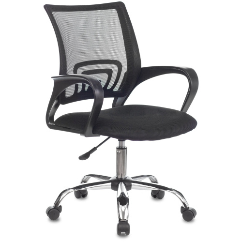 Кресло Бюрократ CH-695NLTSL/Black черный TW-01 TW-11 сетка/ткань крестов. металл хром