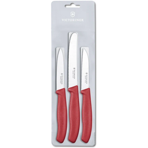 Набор ножей кухонных Victorinox Swiss Classic 6.7111.35 3предм. овощеч. красный карт.коробка