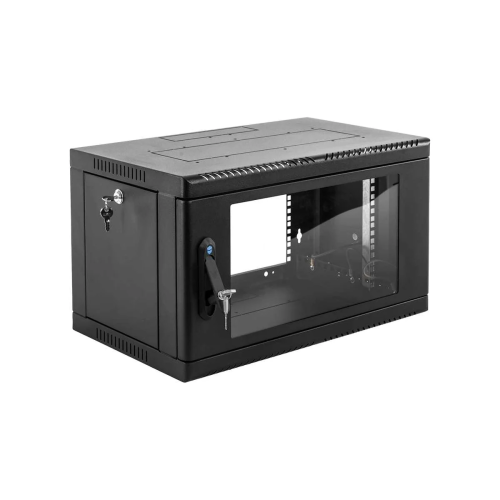 Шкаф коммутационный ЦМО ШРН-6.350-9005 настенный 6U 600x350мм черный
