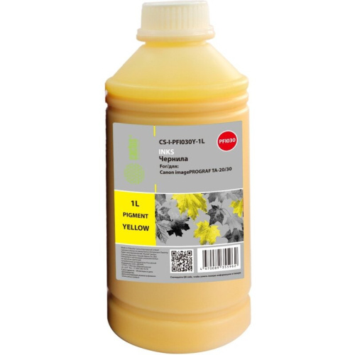 Чернила Cactus CS-I-PFI030Y-1L PFI-030 желтый1000мл для Canon imagePrograf TA-20/30, TM-240/340