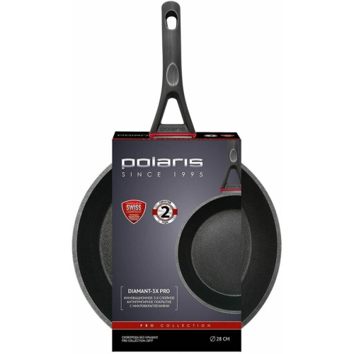 Сковорода Polaris Pro collection 28FP, без крышки, черный