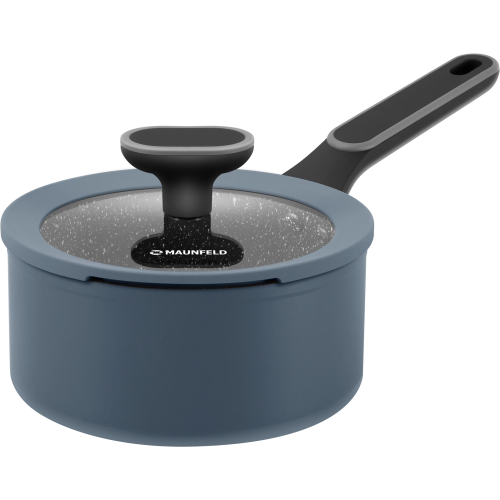 Ковш MAUNFELD Frida MSP15FA02DG из кованого алюминия со стекл. крышкой, 16см, 1,5л