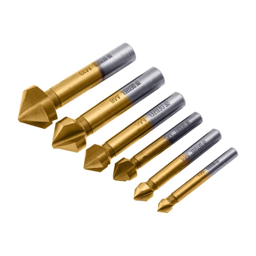 Набор зенковок Denzel 72313 HSS, M3-M10