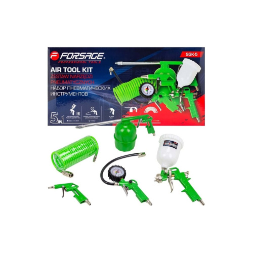Краскораспылитель пневматический Forsage H-827-2V F-SGK-5 (58003) набор 5пр