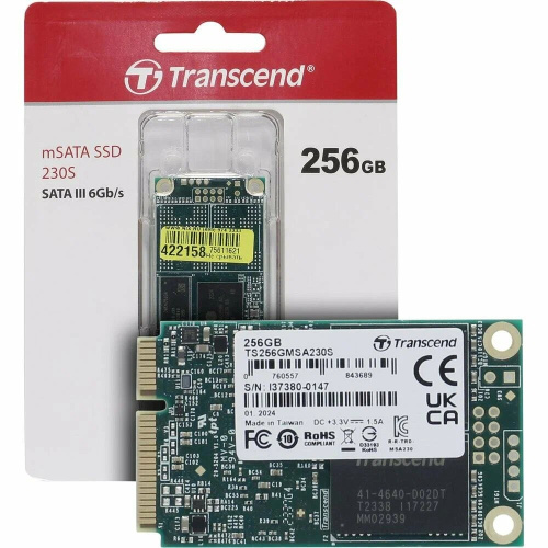 SSD Transcend MSA230S TS256GMSA230S 256GB, mSATA, SATA III, 3D TLC R/W - 560/500 MB/s