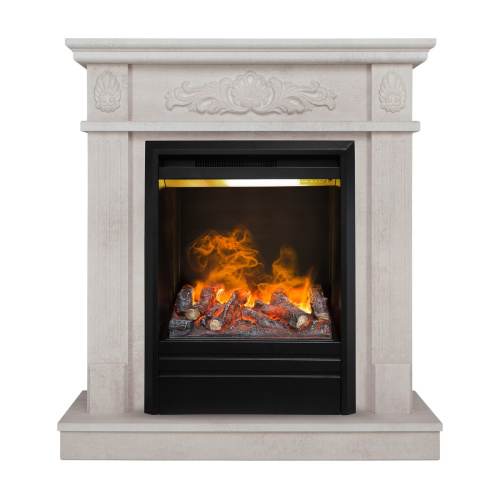 Электрокамин RealFlame Adelaida WT белый камень с очагом Olympic 3D