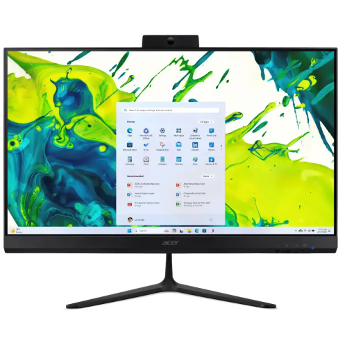 Моноблок Acer Aspire C27B-GARL (DQ.BT0CD.001-Win11H) Full HD Core Ultra 5 225U (1.3) 16Gb SSD512Gb Graphics GbitEth WiFi BT клавиатура мышь Cam черный