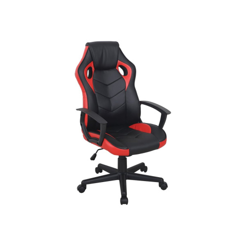 Кресло игровое BRABIX Fighter GM-008 (532506) экокожа, черное/красное
