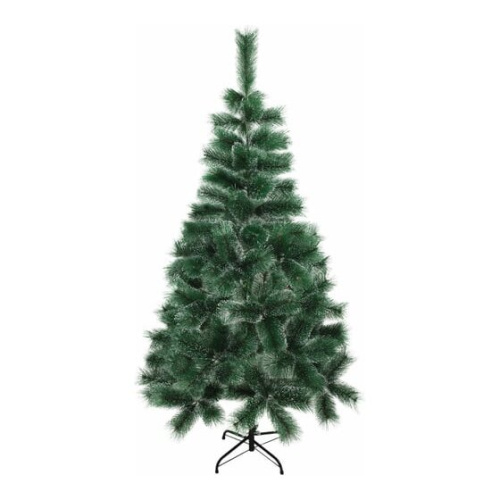 Ель новогодняя искусственная Золотая сказка 592045 Пушистая 180см, с инеем и шишками, зеленая