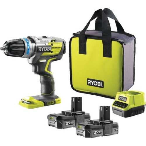 Дрель-шуруповёрт Ryobi ONE+ R18PDBL-220S (5133003436) ударная 2АКБ+ЗУ