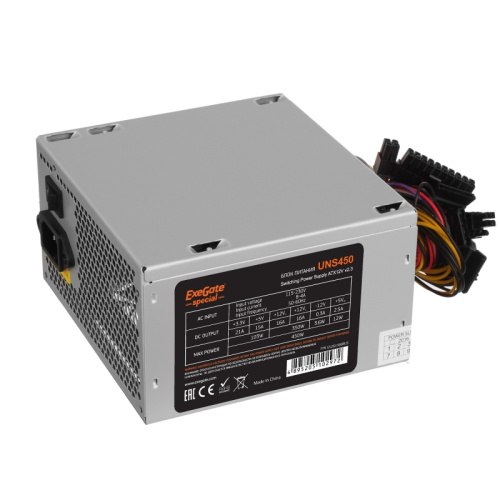 Блок питания Exegate ES261568RUS Special UNS450, ATX, 12cm fan, 24p+4p, 6/8p PCI-E, 3xSATA, 2xIDE, FDD