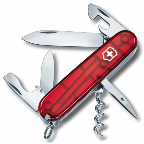 Нож перочинный Victorinox Spartan (1.3603.T) 91мм 12функций красный полупрозрачный карт.коробка